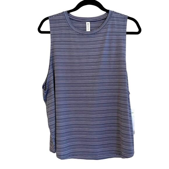 Athleta Cloudlight Striped Muscle Tank NWT Size 1X - Picture 1 of 7